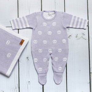 Kit Saida de Maternidade Lilás com Caveirinhas