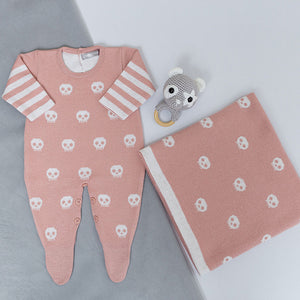 Kit Saida de Maternidade Rosa com Caveirinhas