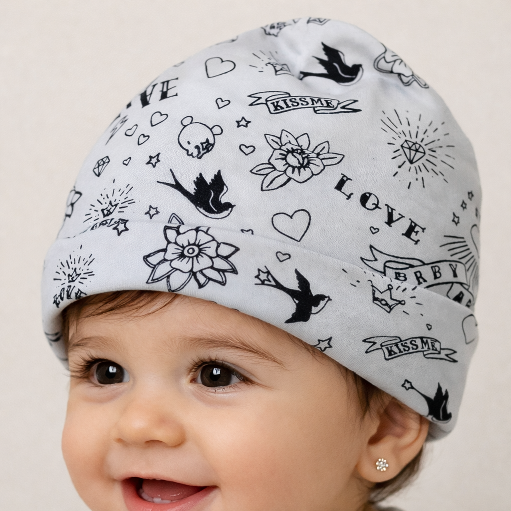 Kit Gorro Touca Preta e Gorro/touca Tattoo Old School