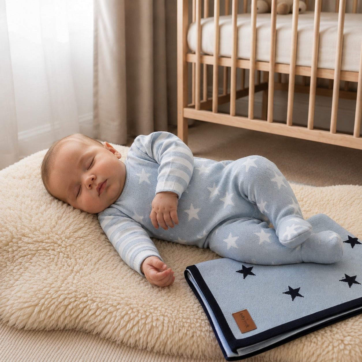 Saída de Maternidade Azul Claro com Estrelinhas