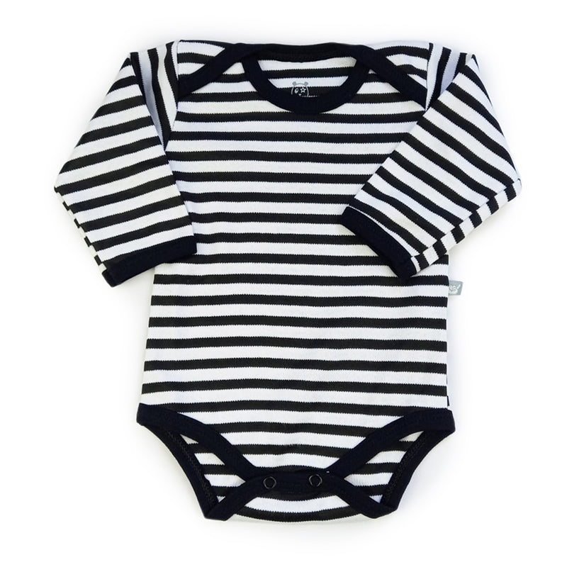 Body Manga Longa Com Estampa Listrada