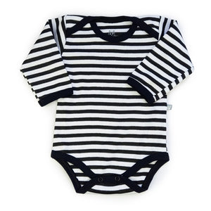 Body Manga Longa Com Estampa Listrada