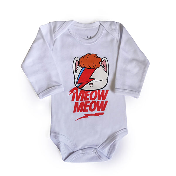 Body manga longa Gato Bowie