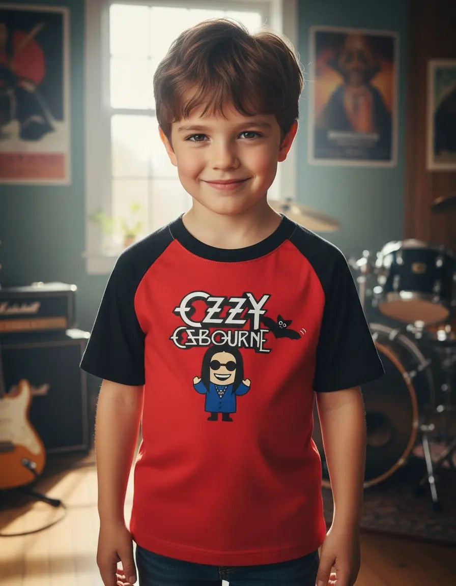 Camiseta Raglan Infantil Ozzy Osbourne