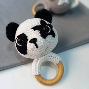 Chocalho E Mordedor Panda Preta
