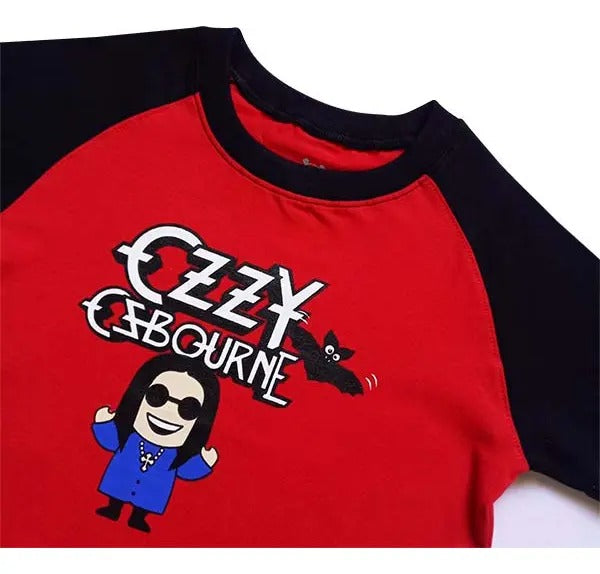 Camiseta Raglan Infantil Ozzy Osbourne