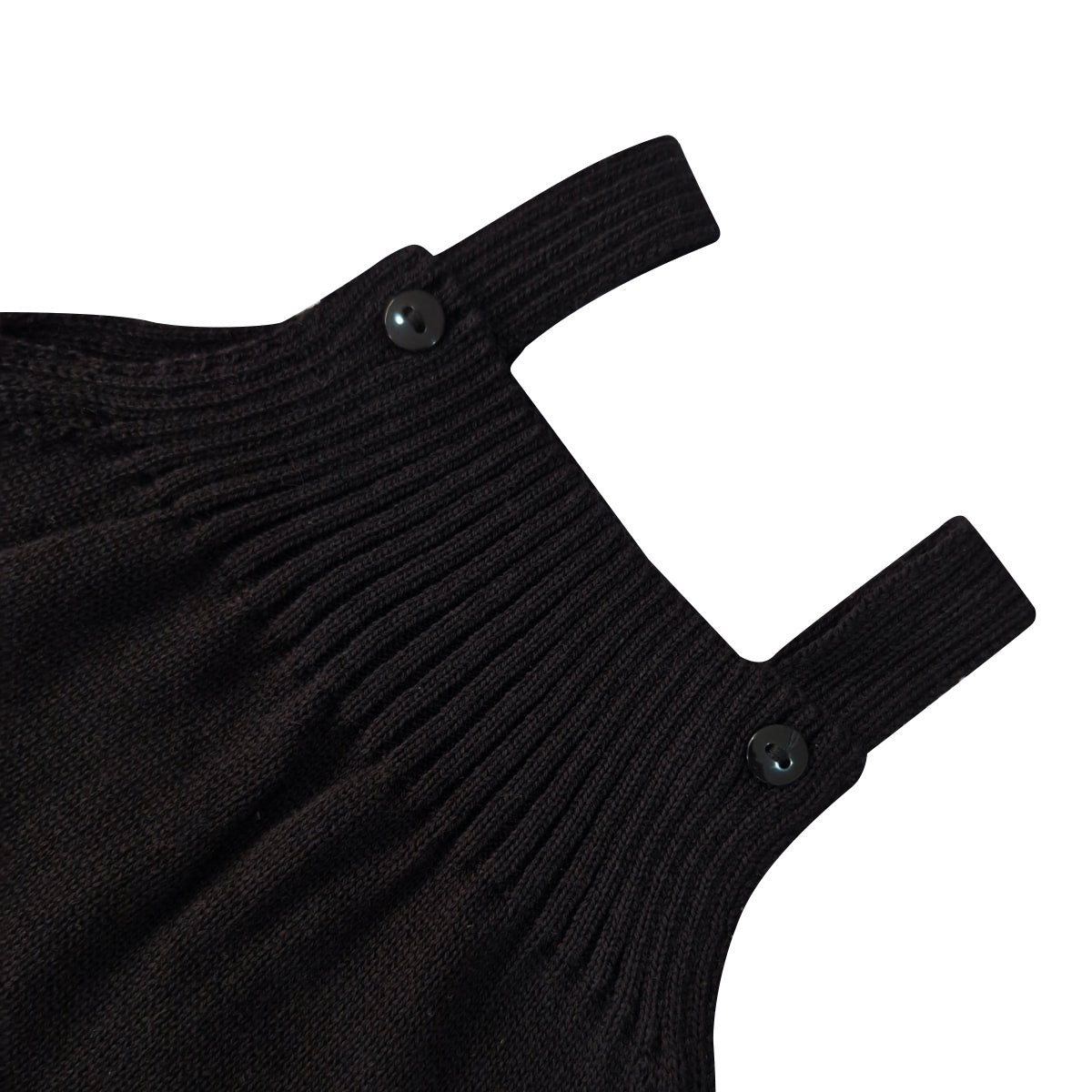 Jardineira Tricot Preta com pezinho