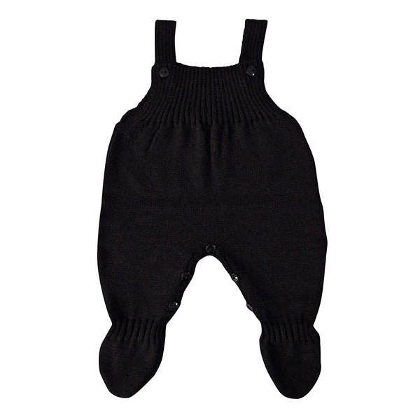 Jardineira Tricot Preta com pezinho