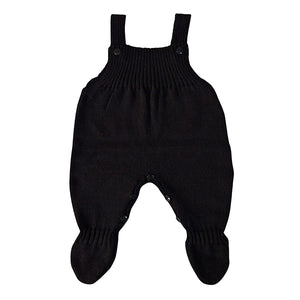 Jardineira Tricot Preta com pezinho
