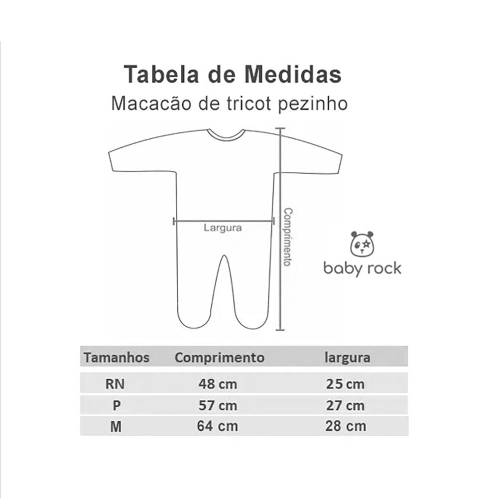 Macacão Preto de Tricot com Estampa de Caveirinhas