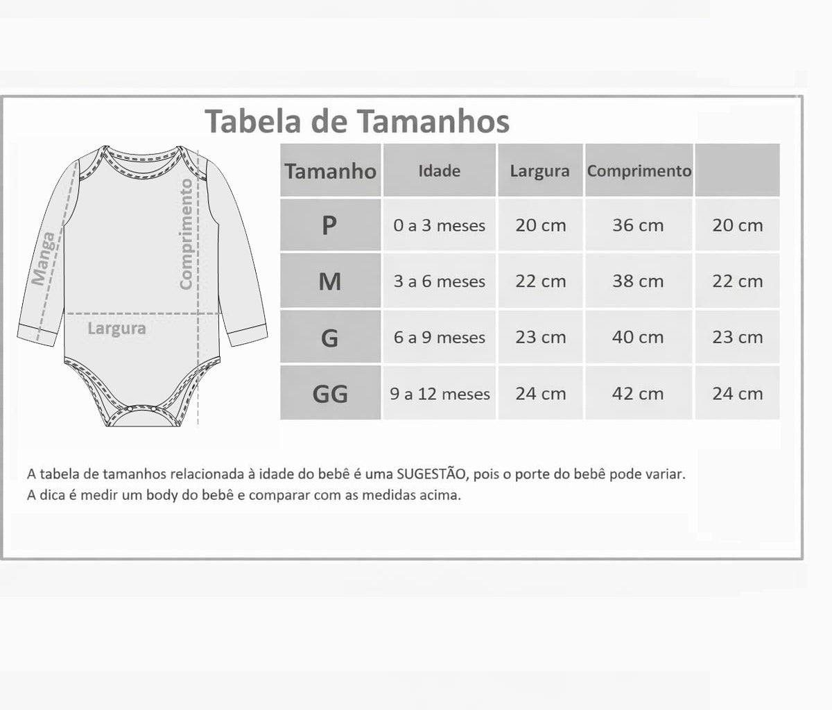 Body Manga Longa Com Estampa Listrada